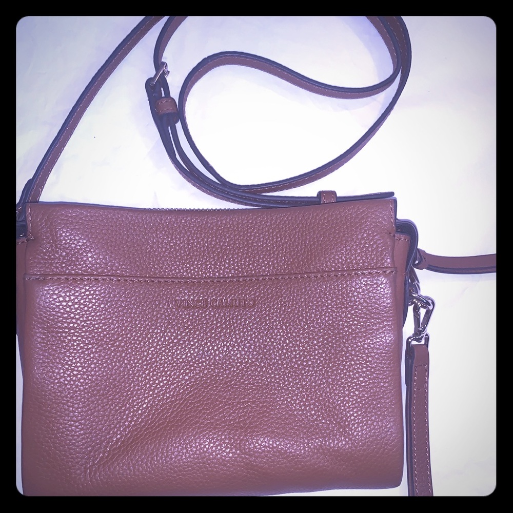 Vince Camuto Tan Leather Crossbody Purse